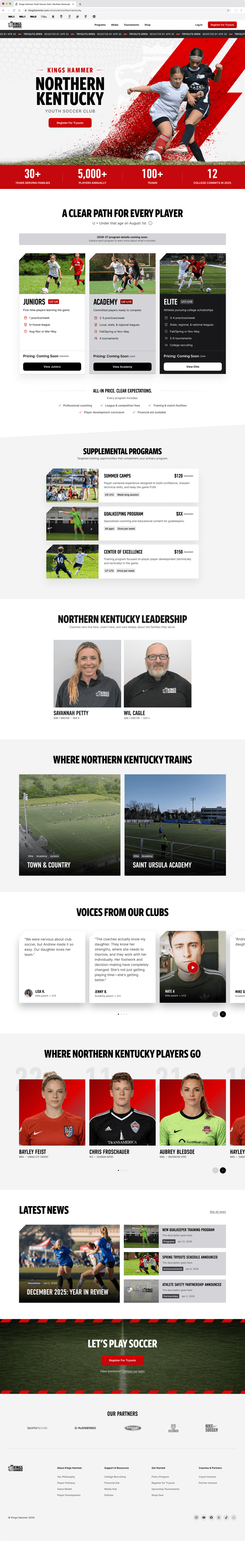 Kings Hammer club page