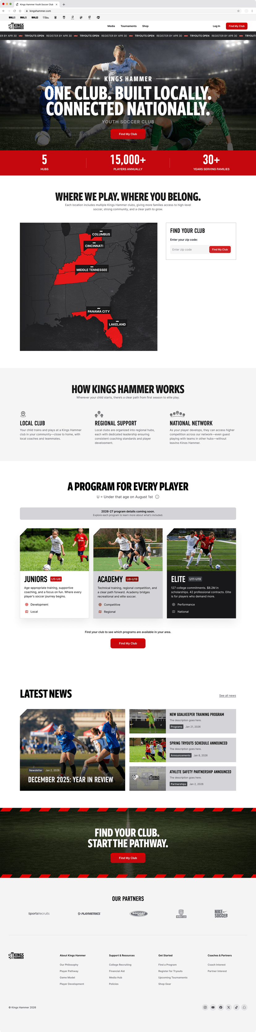 Kings Hammer national homepage